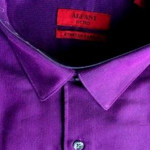 Alfani Stretch Fitted Purple Shirt